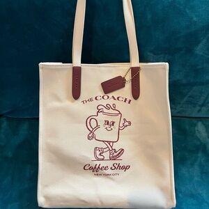 Coach coffee shop tote